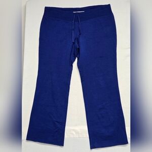 Old Navy Blue Sweatpants XL Sporty Casual Roomy Leg Stretch Drawstring